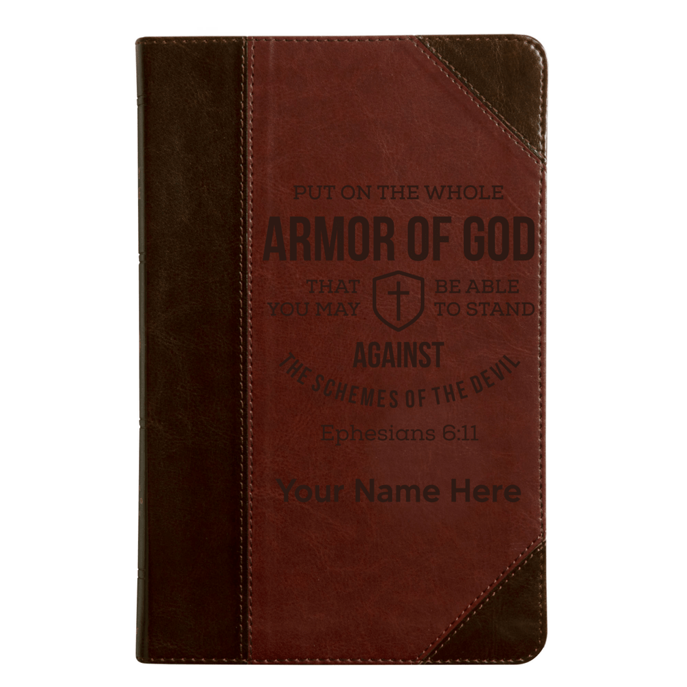 ESV Brown Standard Size Thinline Holy Bible Medium Print | Ephesians 6:11