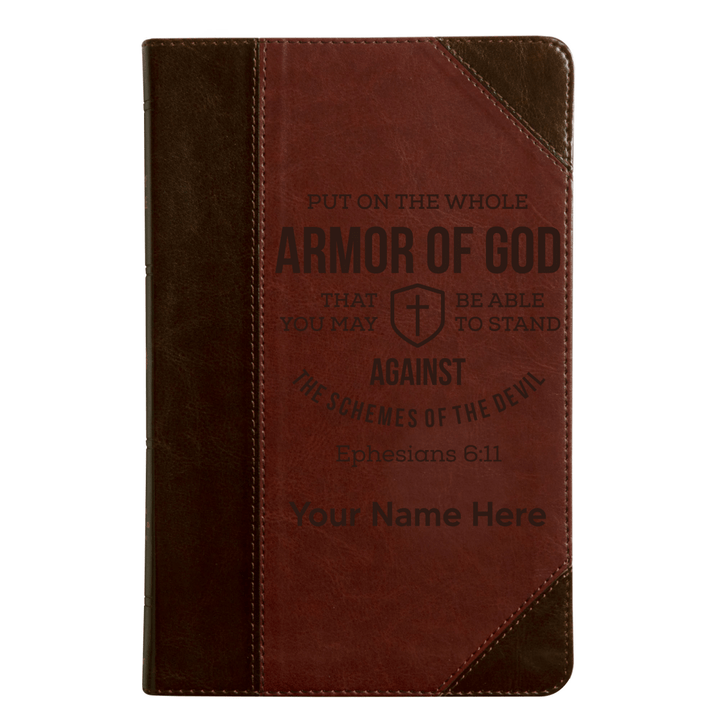 ESV Brown Standard Size Thinline Holy Bible Medium Print | Ephesians 6:11
