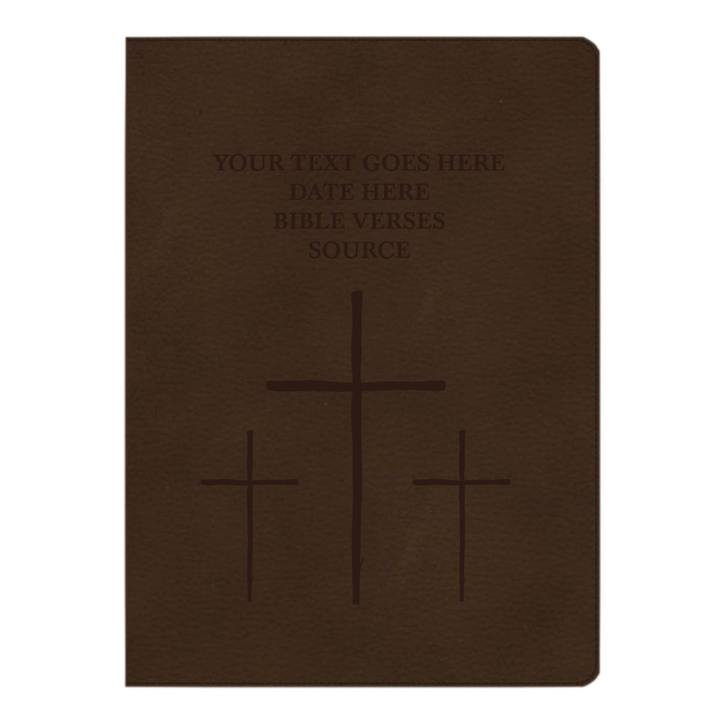 CSB Brown Study Size Holy Bible Large Print Size | The Three Crosses