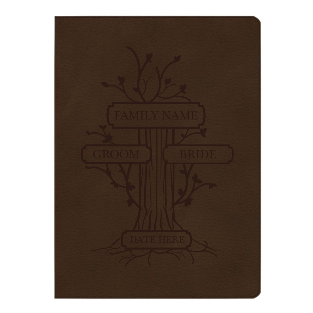CSB Brown Study Size Holy Bible Large Print Size | Family Tree