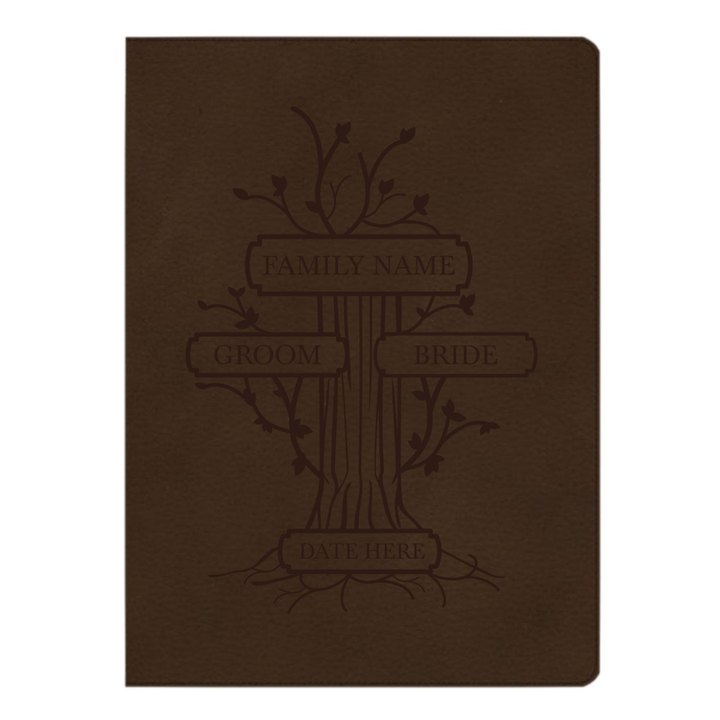 CSB Brown Study Size Holy Bible Large Print Size | Family Tree