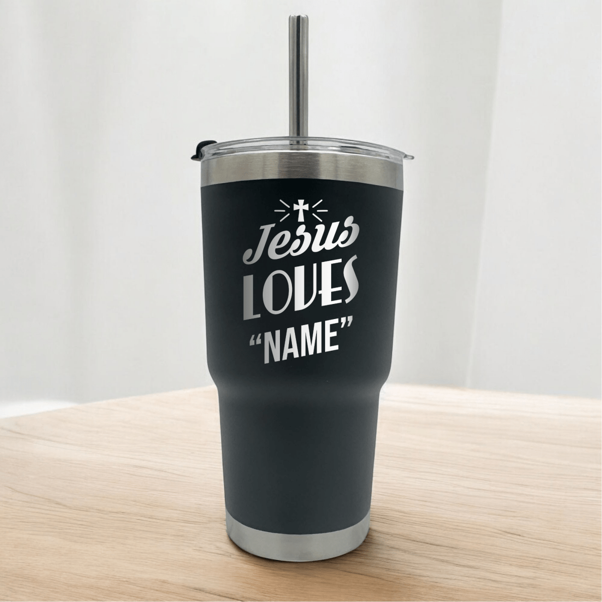 20 Oz, Arcticware Tumbler Jesus Loves Cross Funny Christian Travel Mug with Lid - Shepherds Shelf