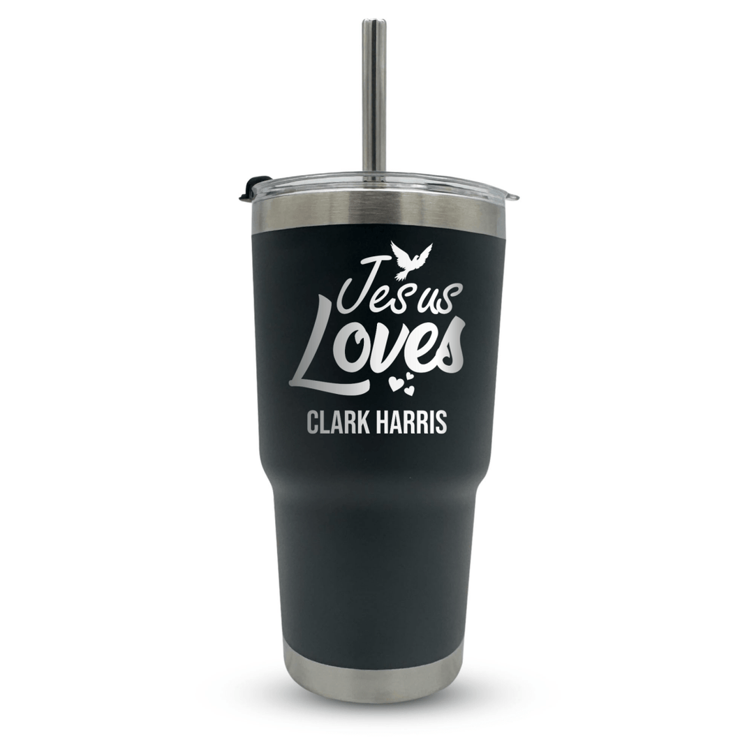 20 Oz, Arcticware Tumbler Jesus Loves Dove Funny Christian Travel Mug with Lid - Shepherds Shelf