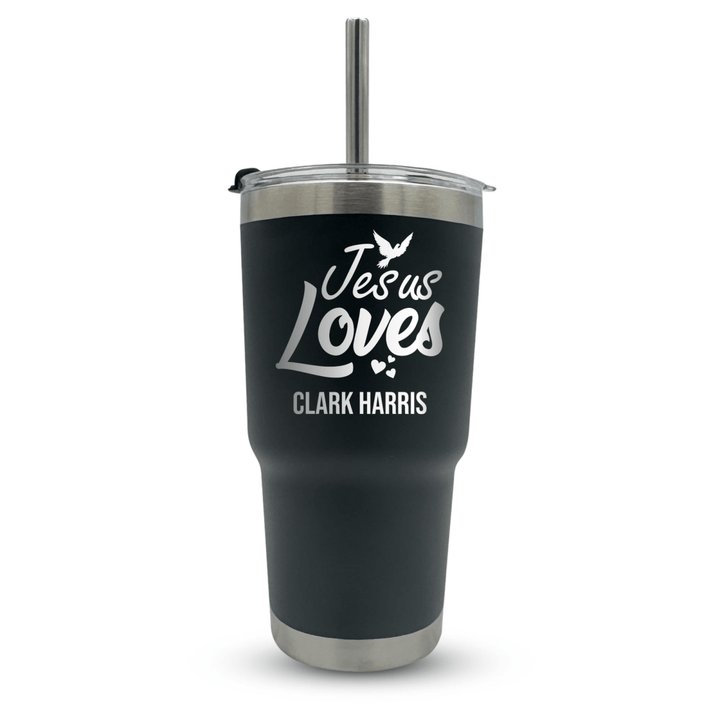 20 Oz, Arcticware Tumbler Jesus Loves Dove Funny Christian Travel Mug with Lid - Shepherds Shelf