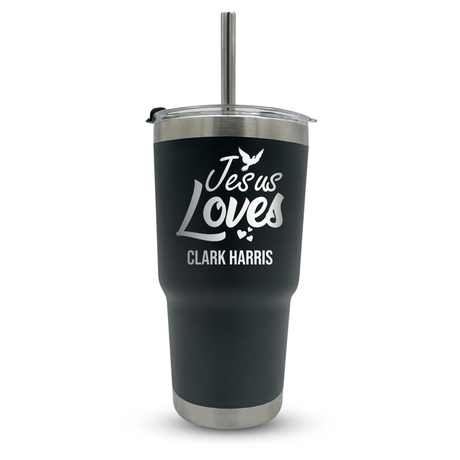 20 Oz, Arcticware Tumbler Jesus Loves Dove Funny Christian Travel Mug with Lid - Shepherds Shelf