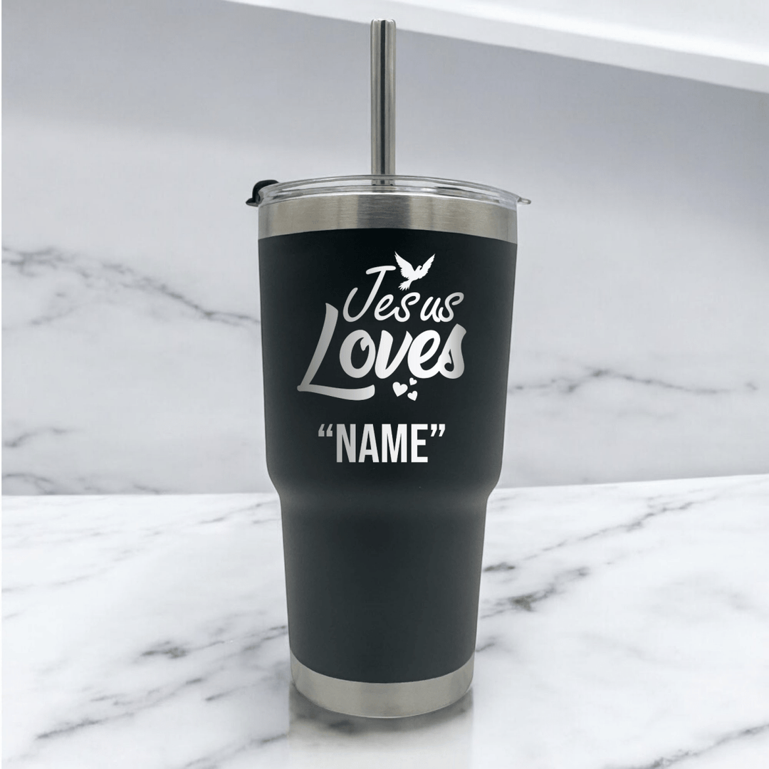 20 Oz, Arcticware Tumbler Jesus Loves Dove Funny Christian Travel Mug with Lid - Shepherds Shelf