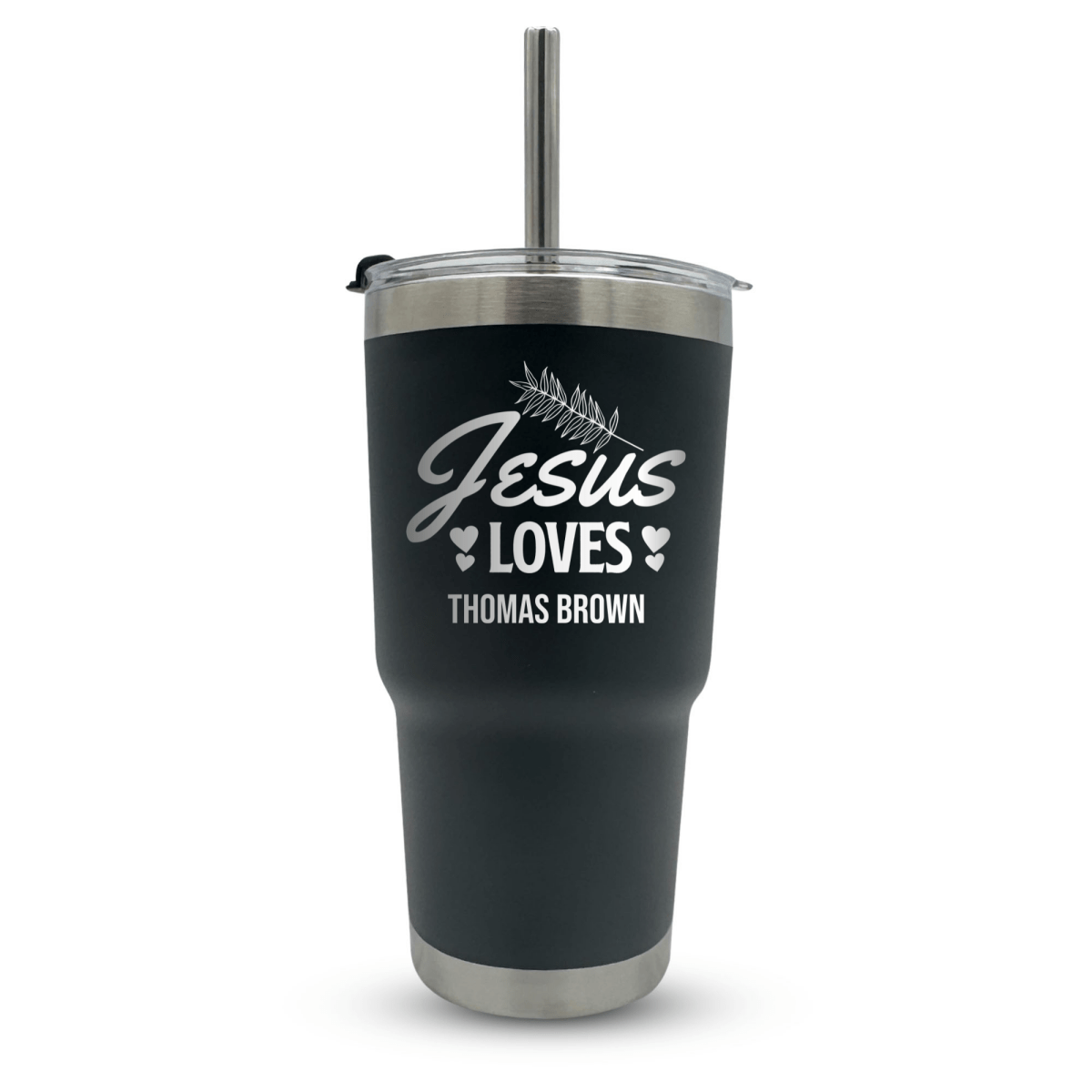 20 Oz, Arcticware Tumbler Jesus Loves Foliage Funny Christian Travel Mug with Lid - Shepherds Shelf