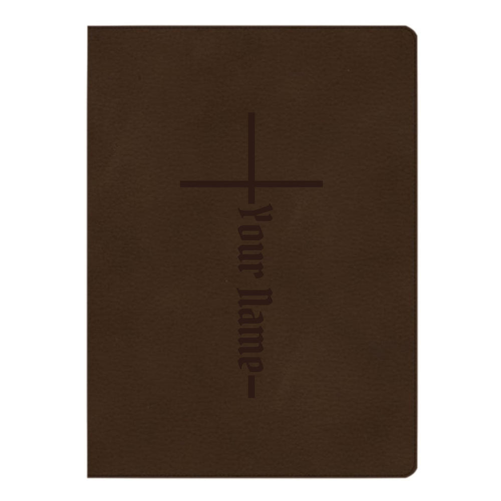 CSB Brown Study Size Holy Bible Large Print Size | Christian Cross