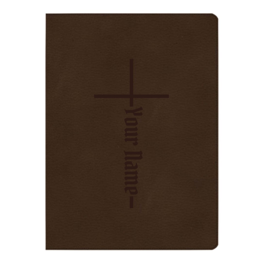 CSB Brown Study Size Holy Bible Large Print Size | Christian Cross