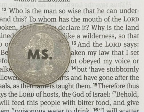 Print sample for this Bible