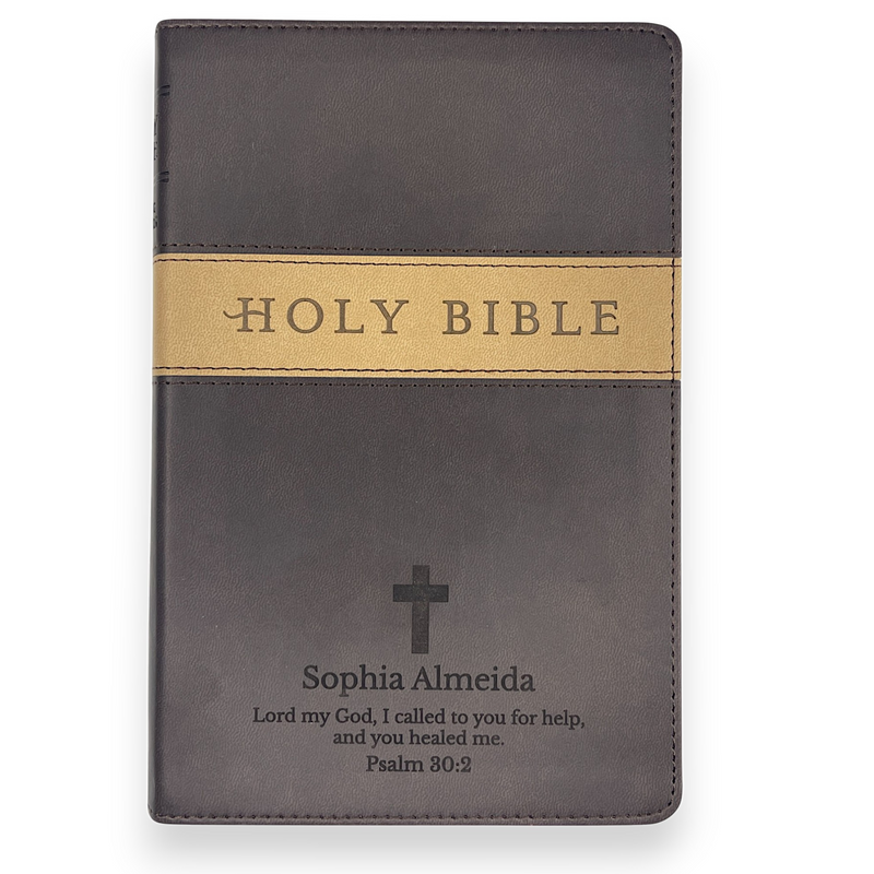 NLT Brown Tan Standard Size Holy Bible Small Print