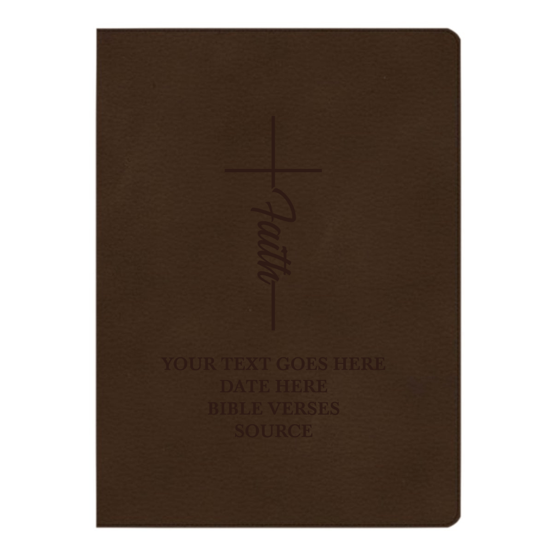 CSB Brown Study Size Holy Bible Large Print Size | Faith Cross
