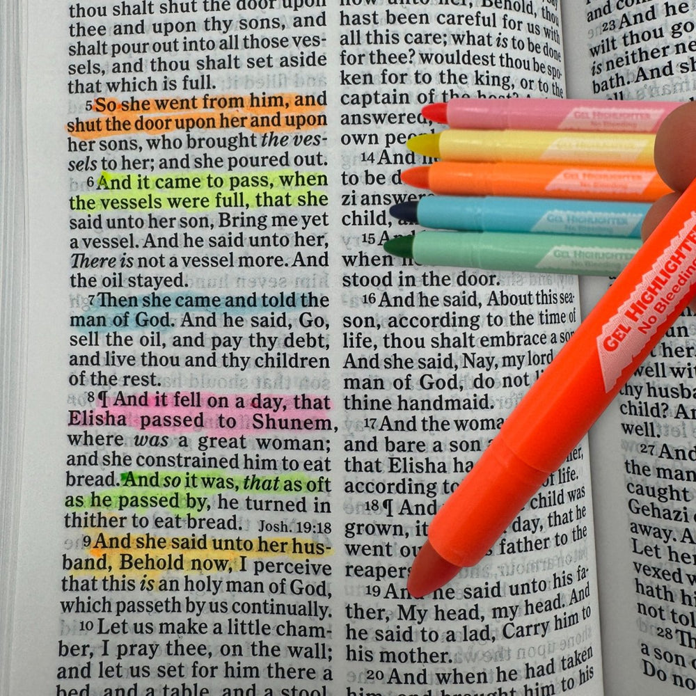 6 Pack Twistable Bible Highlighter Set - Shepherds Shelf