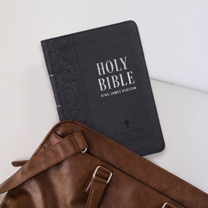 KJV Black Compact Size Holy Bible Large Print