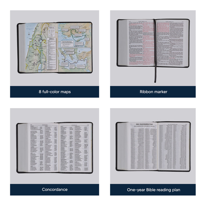 KJV Black Compact Size Holy Bible Large Print