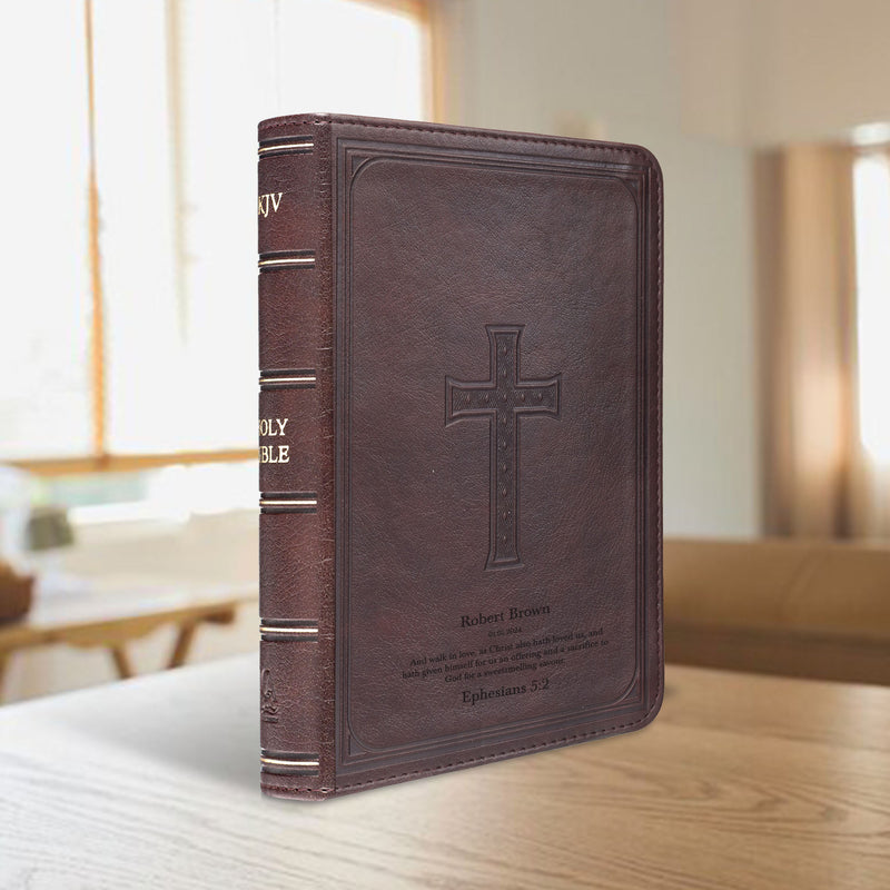 KJV Dark Brown Compact Size Holy Bible Large Print