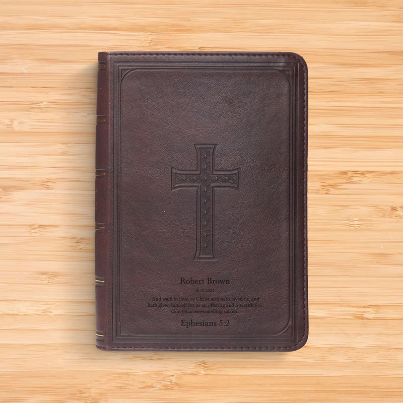 KJV Dark Brown Compact Size Holy Bible Large Print
