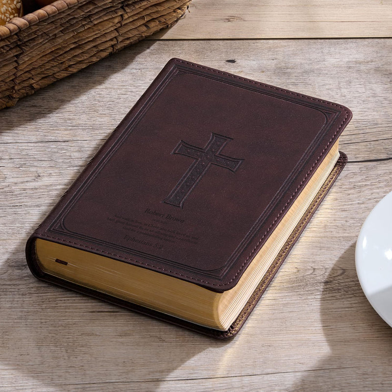 KJV Dark Brown Compact Size Holy Bible Large Print