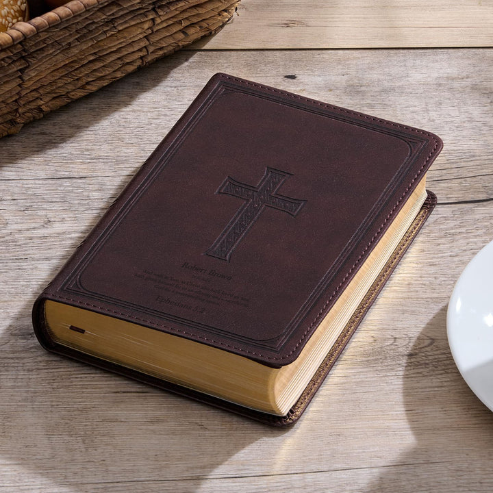 KJV Dark Brown Compact Size Holy Bible Large Print