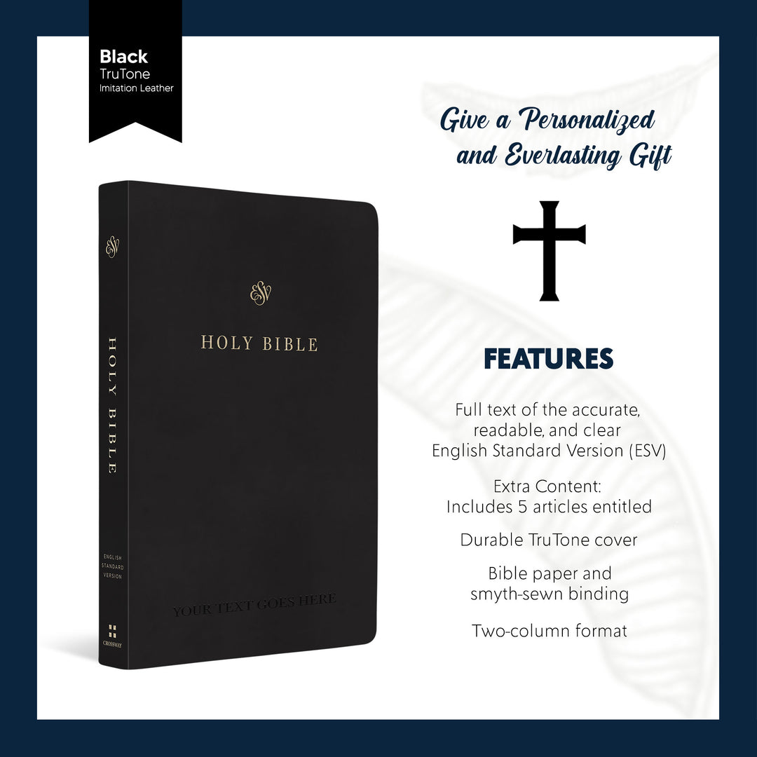 ESV Black Standard Size TruTone Holy Bible Small Print
