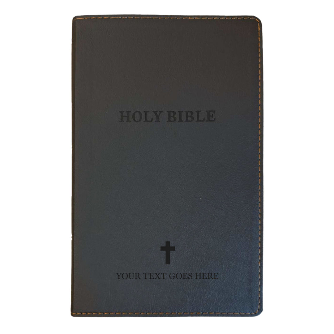 KJV Black Standard Size Deluxe Holy Bible Small Print