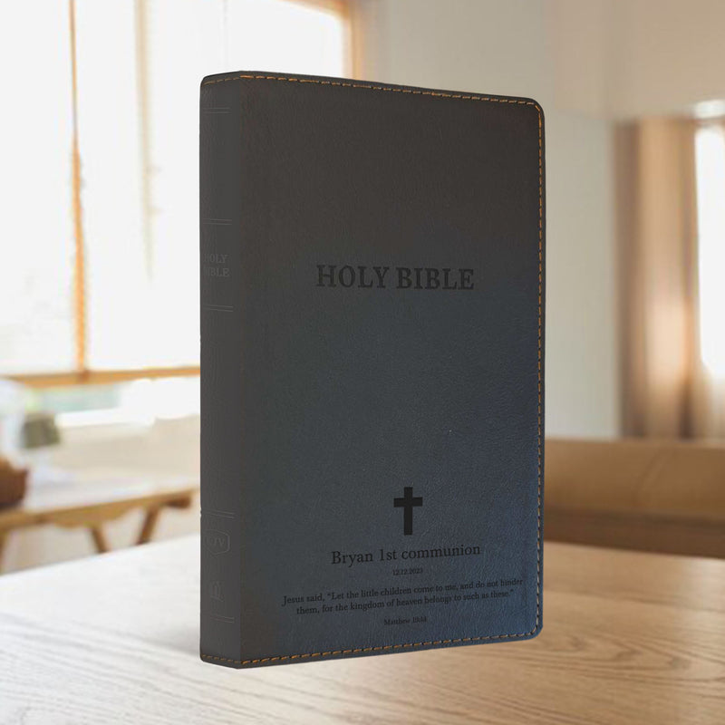 KJV Black Standard Size Deluxe Holy Bible Small Print