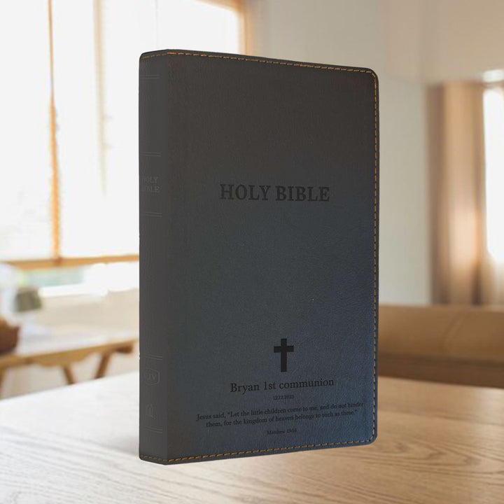 KJV Black Standard Size Deluxe Holy Bible Small Print