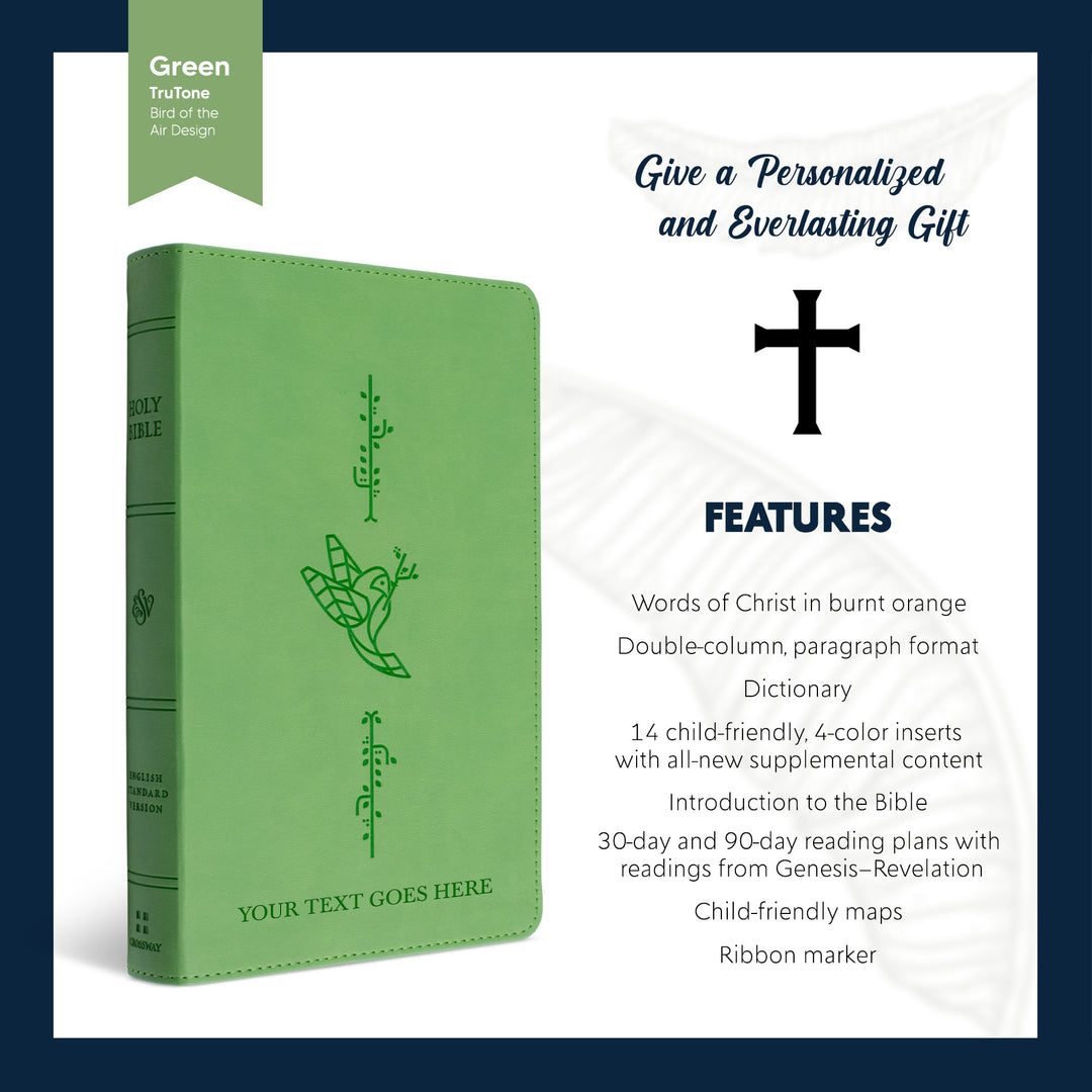 ESV Green Compact Size Kids Holy Bible Small Print