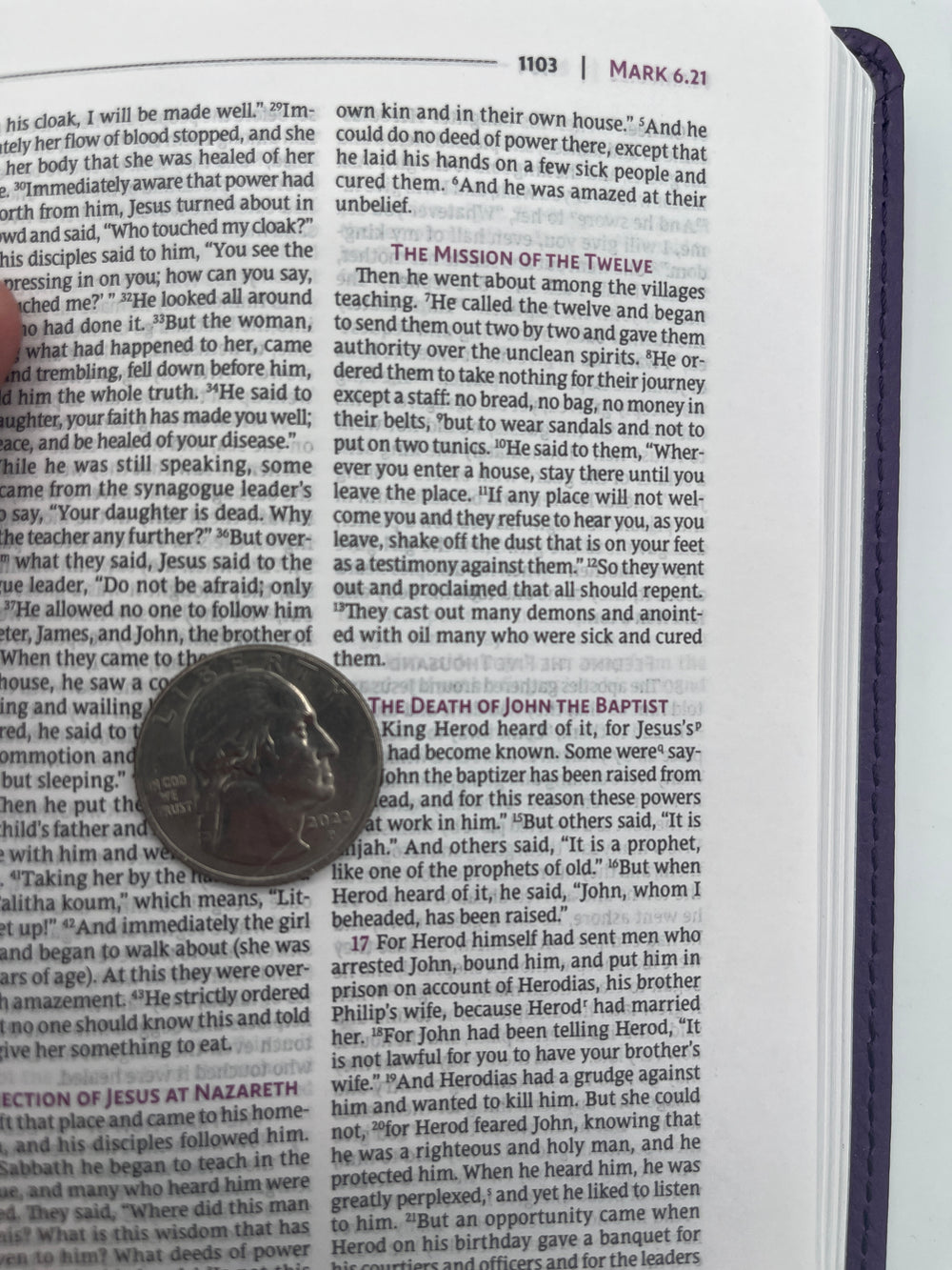 Print sample for this Bible