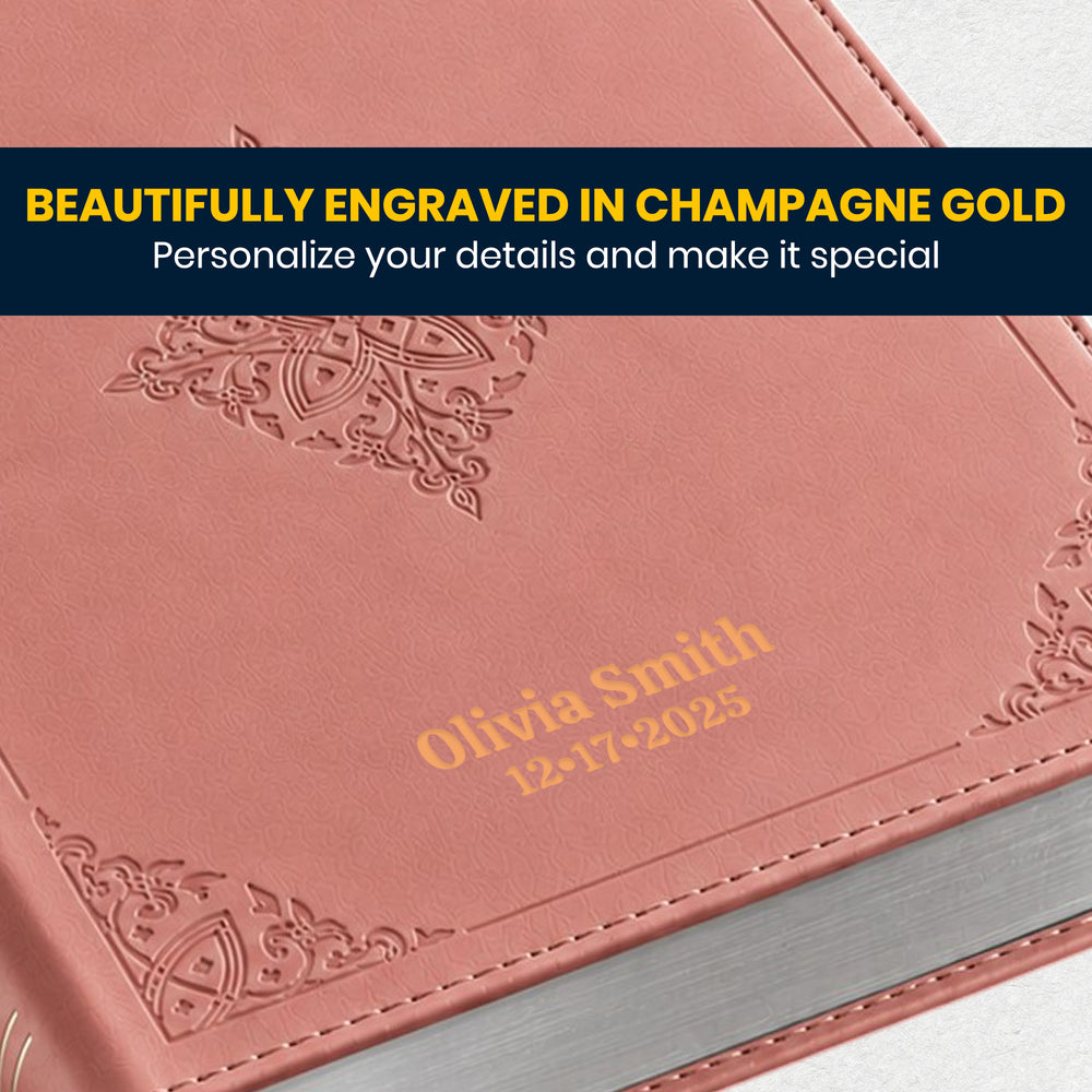 Actual personalization sample for this Bible