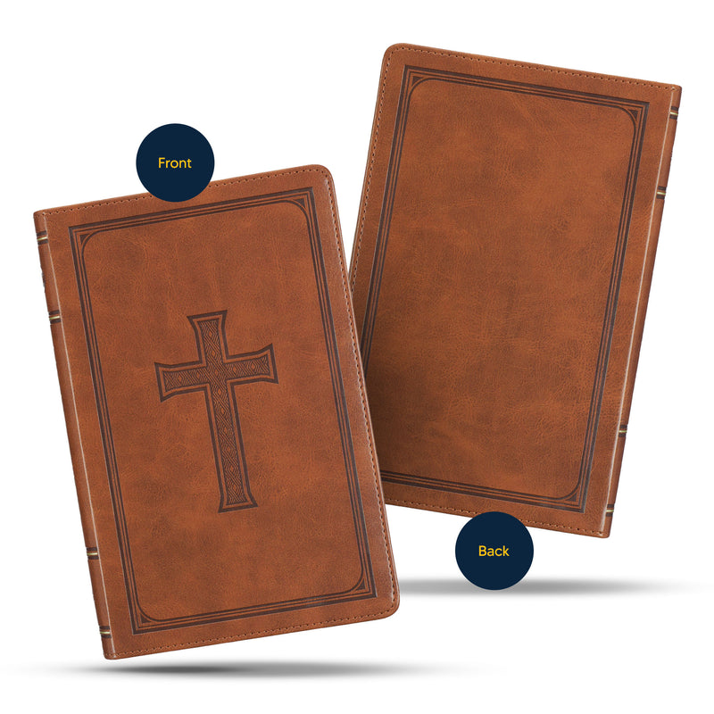 KJV Honey Brown Standard Size Deluxe Holy Bible Medium Print