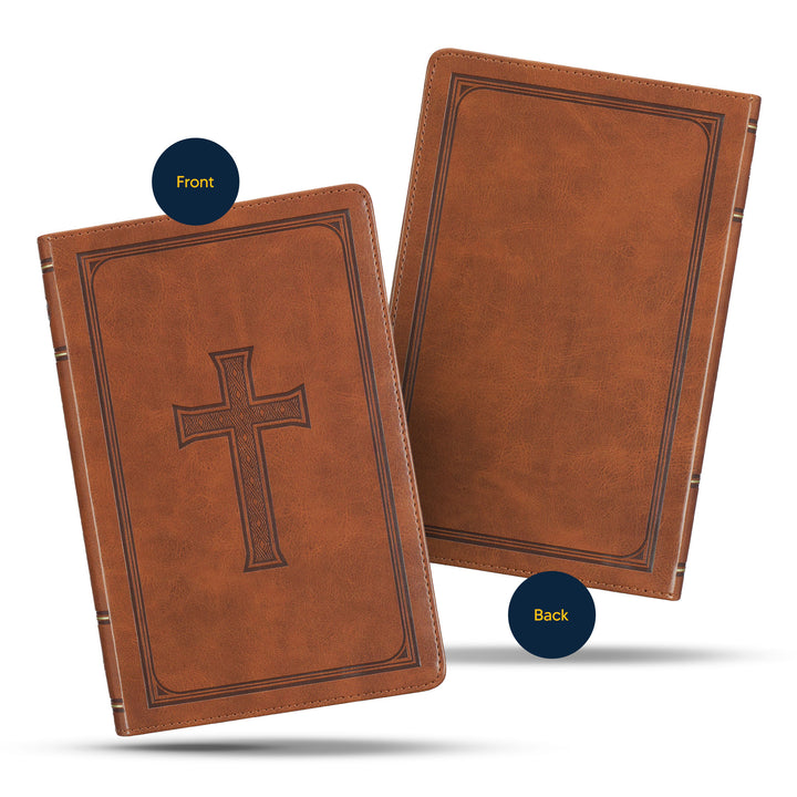 KJV Honey Brown Standard Size Deluxe Holy Bible Medium Print