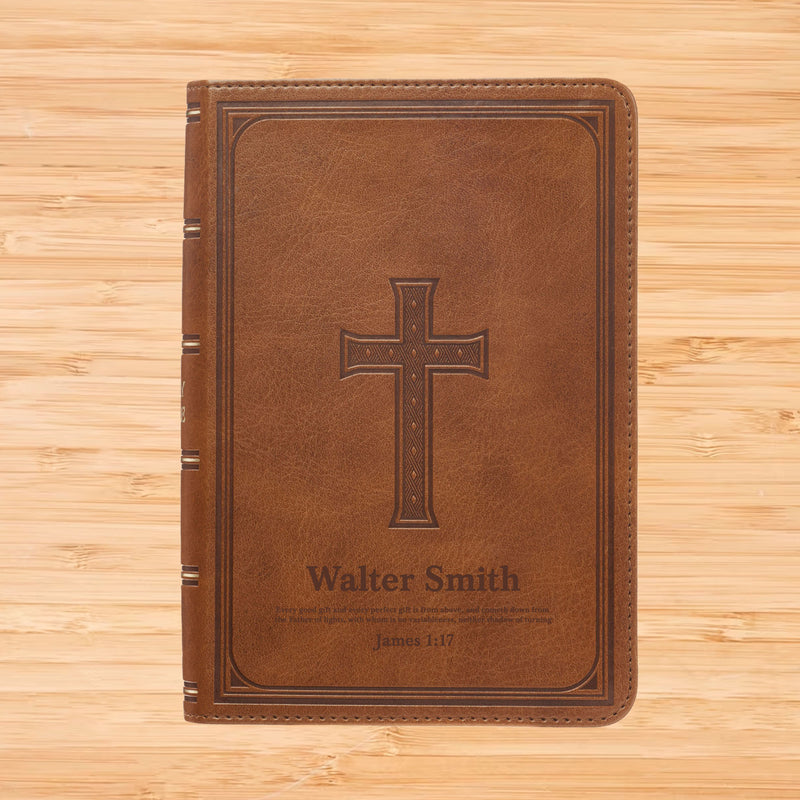 KJV Honey Brown Standard Size Deluxe Holy Bible Medium Print