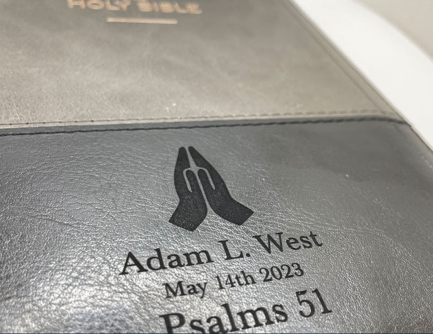 Actual personalization sample for this Bible
