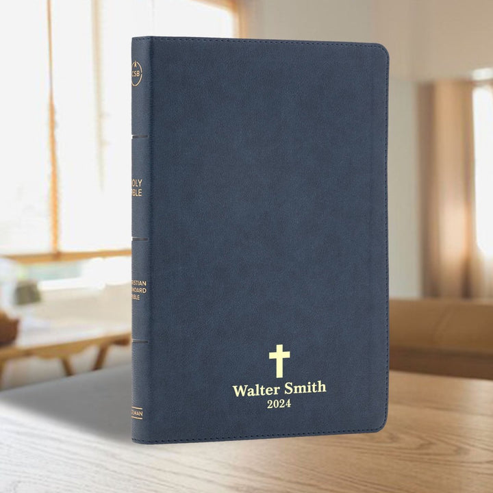 CSB Navy Blue Standard Size Holy Bible Large Print