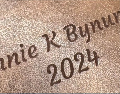 Actual personalization sample for this Bible