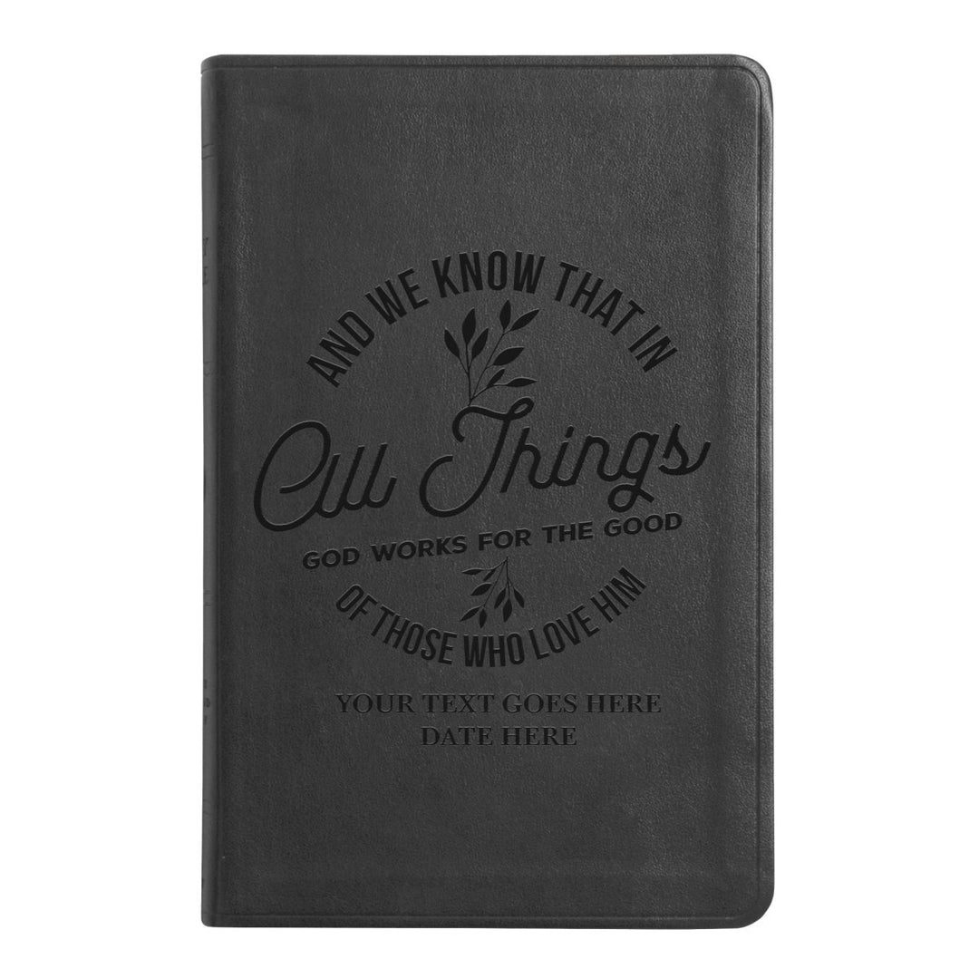 ESV Black Standard Size Thinline Holy Bible Large Print | All Things God Works For Good