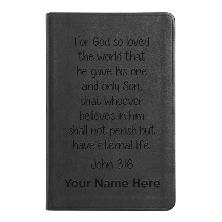 ESV Black Standard Size Thinline Holy Bible Large Print | John 3:16_Study 1