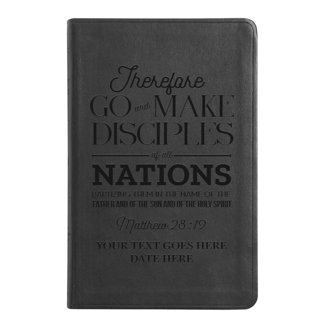 ESV Black Standard Size Thinline Holy Bible Large Print | Matthew 28:19