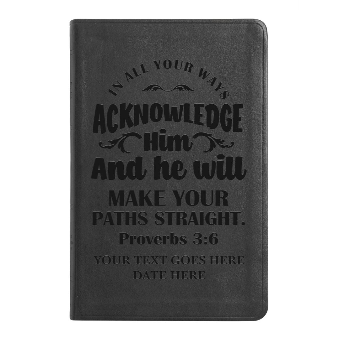 ESV Black Standard Size Thinline Holy Bible Large Print | Proverbs 3:6