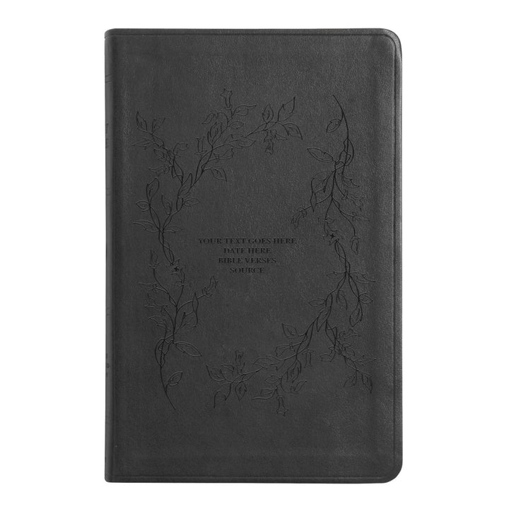 ESV Black Standard Size Thinline Holy Bible Large Print | Floral Vines