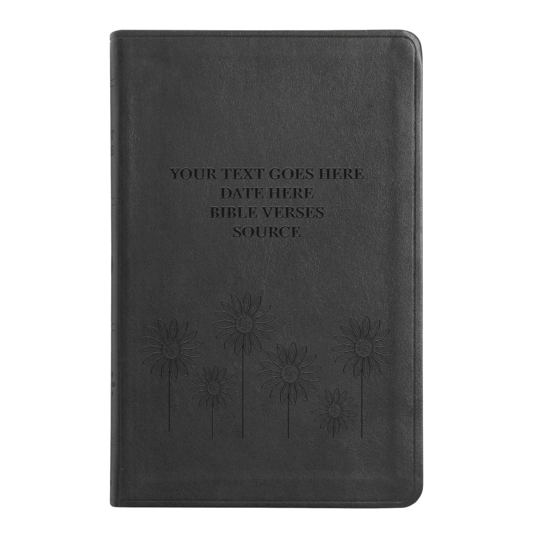 ESV Black Standard Size Thinline Holy Bible Large Print | Sun Flower