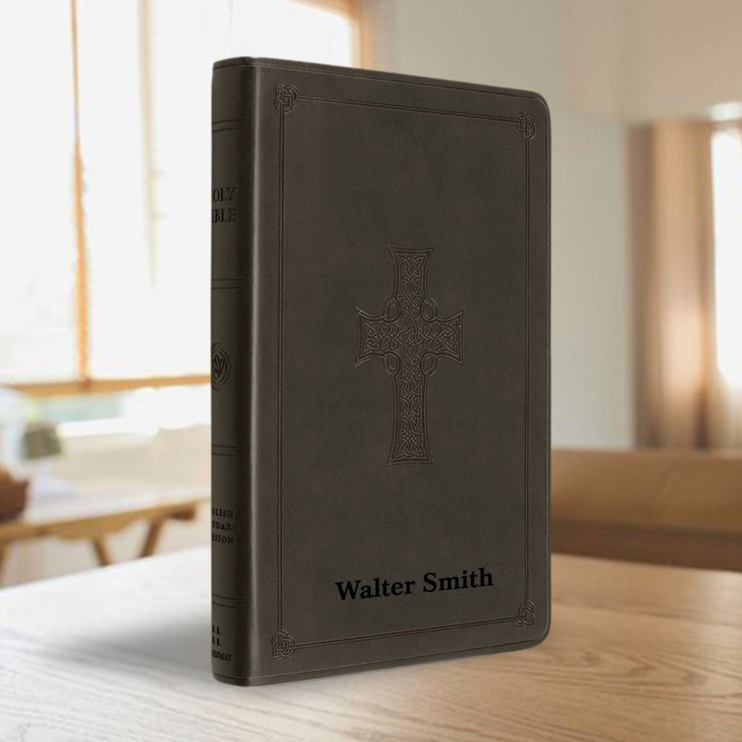 ESV Olive Green Standard Size Holy Bible Large Print | Green Cross