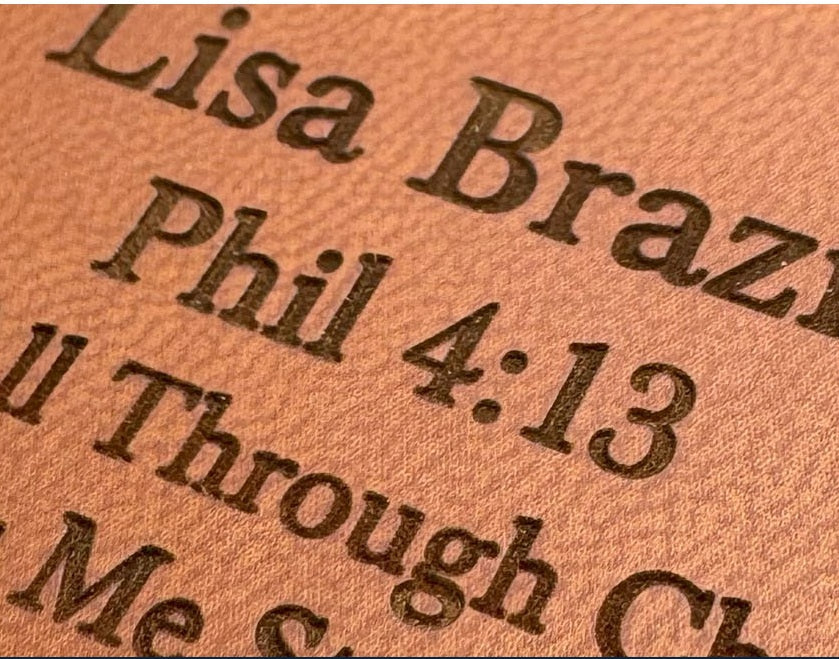 Actual personalization sample for this Bible