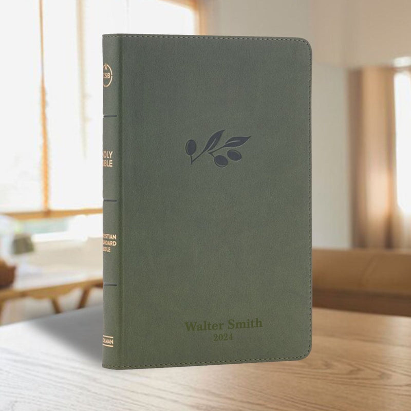 CSB Olive Green Standard Size Holy Bible Medium Print