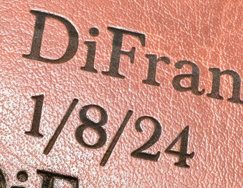Actual personalization sample for this Bible