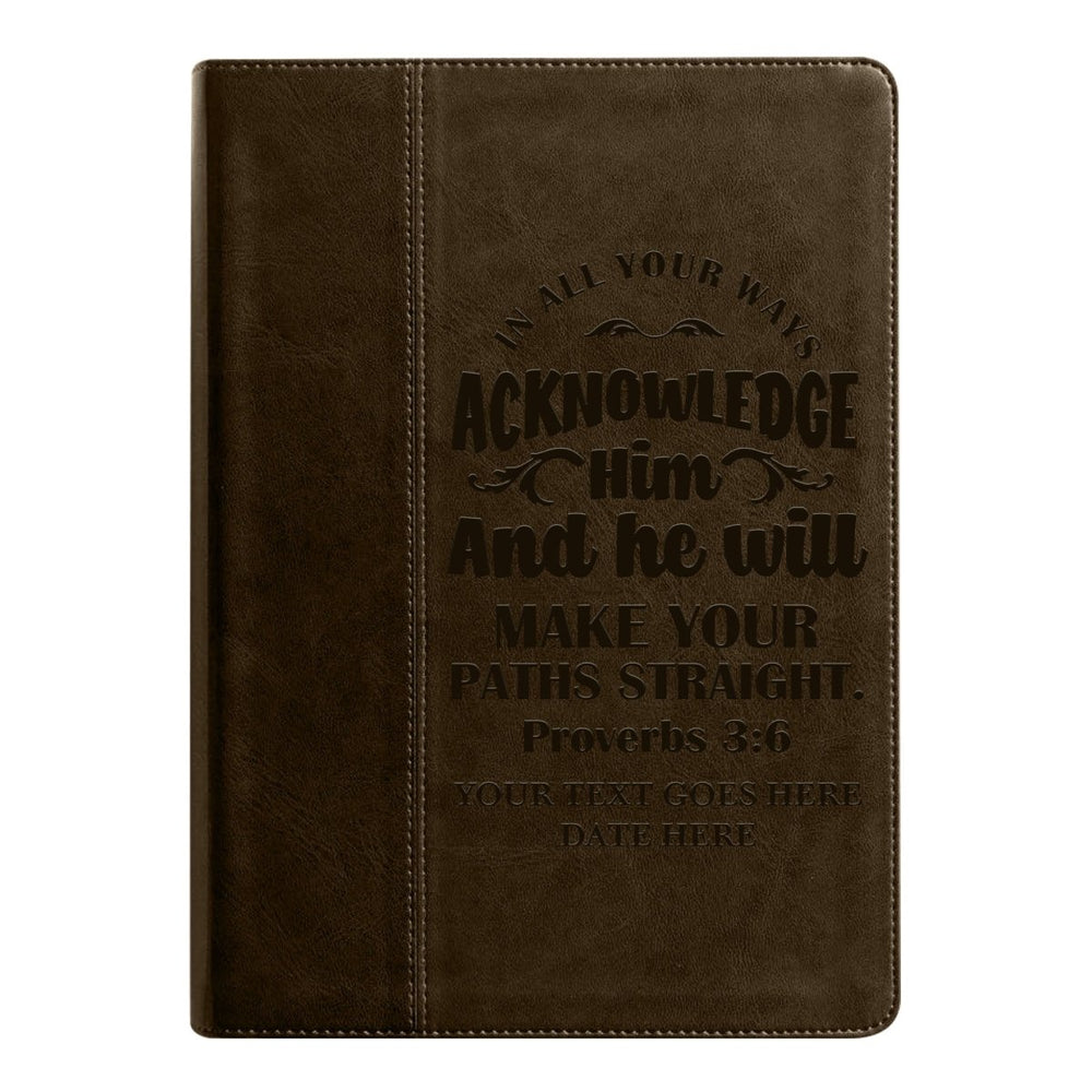 NLT Brown Standard Size Holy Bible Medium Print | Proverbs 3:6