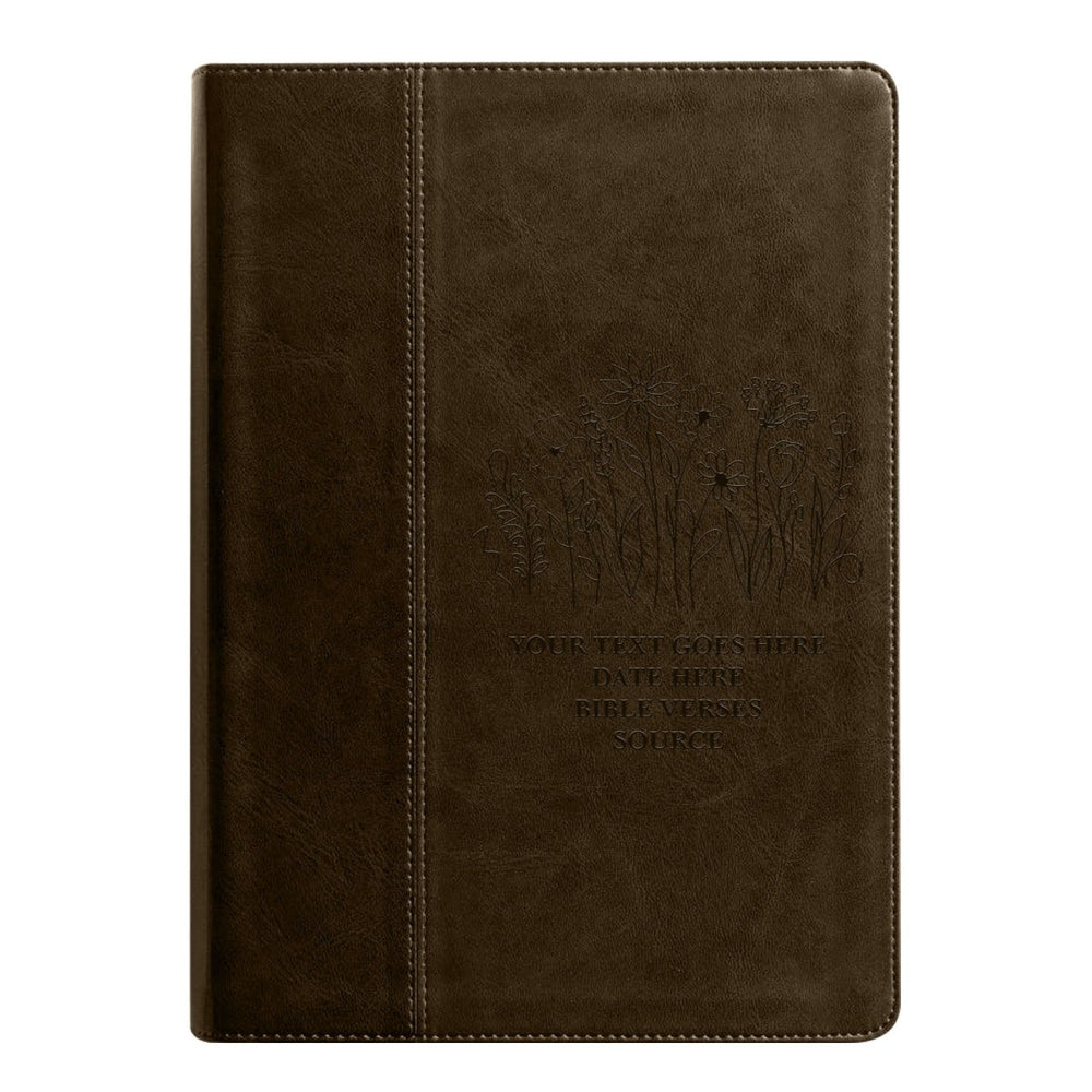 NLT Brown Standard Size Holy Bible Medium Print | Garden