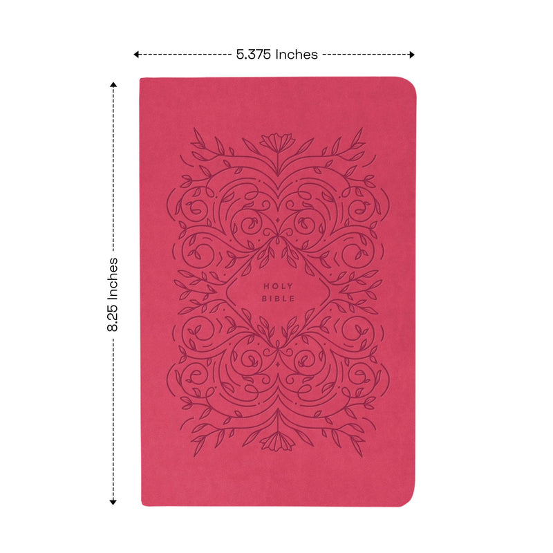 NLT Pink Standard Size Holy Bible Medium Print | Vine