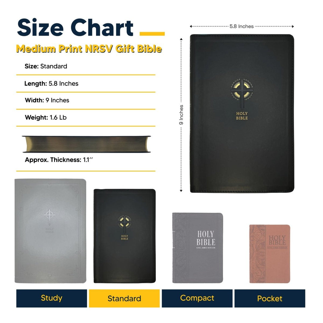 NRSV Black Standard Size Sacraments of Initiation Edition Holy Bible Medium Print